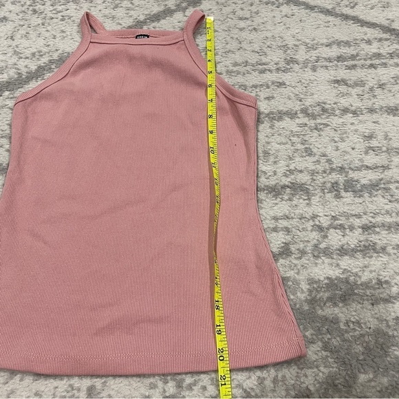 SHEIN Pink Ribbed High Neck Tank Top - Picture 8 of 8